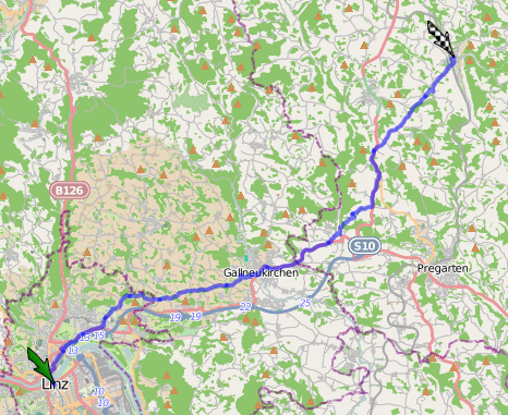 Route Linz - Kefermarkt