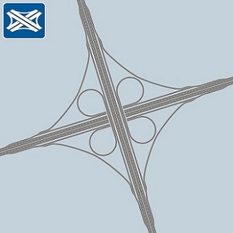 Bild von einem Autobahnkreuz